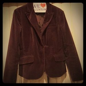 NY & Co Purple velour blazer